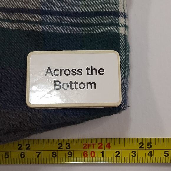 David Taylor XL Quilted Flannel Jacket Blue Cream Plaid Vintage Sears with tags - Picture 14 of 16